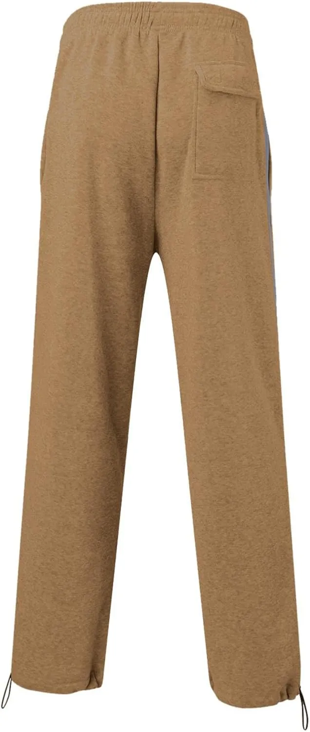 Baggy Sweatpants Men Drawstring Elastic Waist Heavyweight Casual Trousers with Pocket Straight Leg Running Track Pant