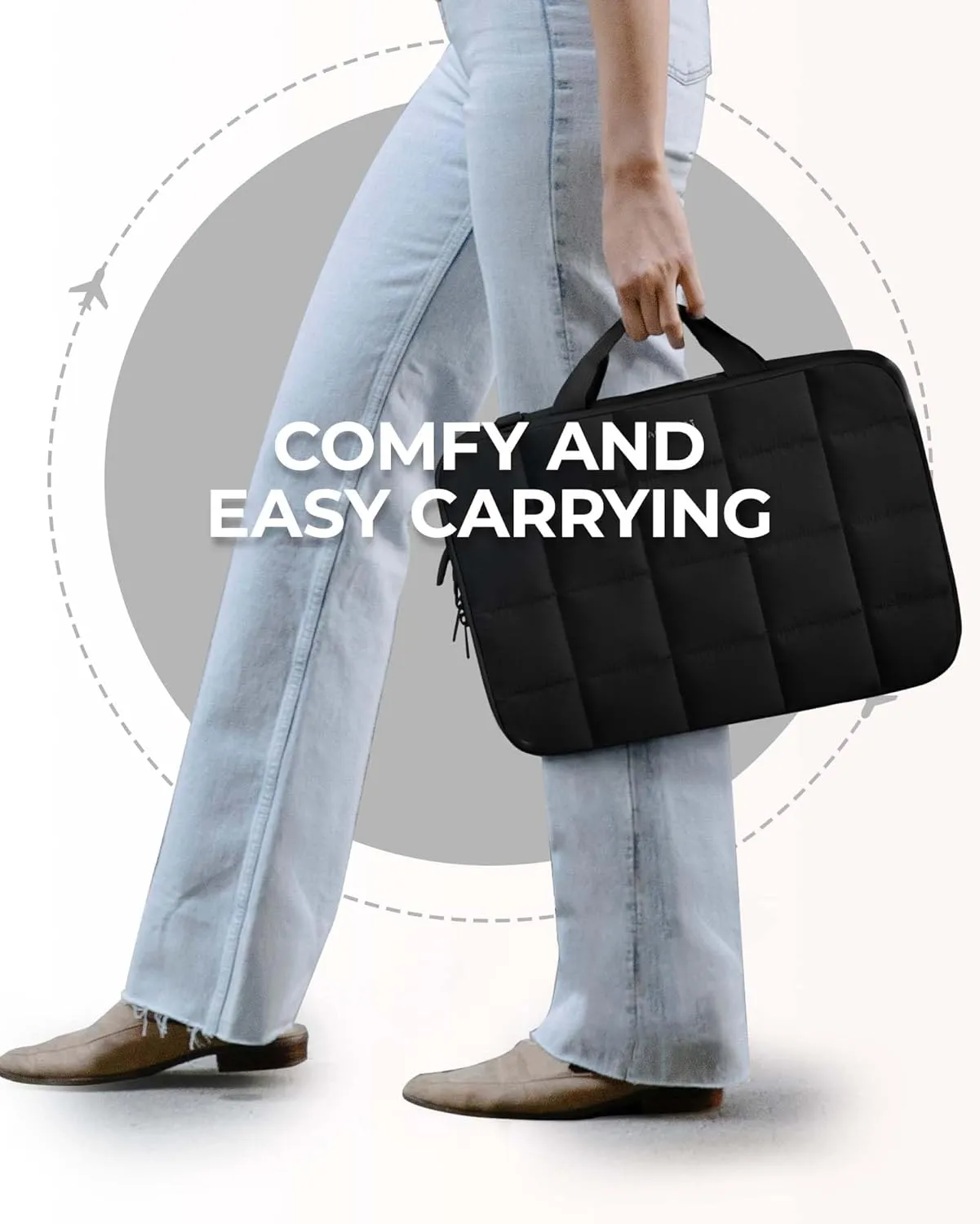 BAGSMART 15-16 inch Laptop Case Sleeve with Strap, Fluffy Padded Laptop Bag with Handle, Macbook Case Sleeve Fitted with Macbook Air/Pro 15.6 inch, Laptop Cover Fitted with Dell, HP, Lenovo