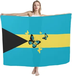 Bahamas Woven Beach Blanket Waterproof Sandproof Oversized Sand Free Extra Large Beach Blanket Lightweight Soft Large Picnic Mat for Travel Camping Blanket Large