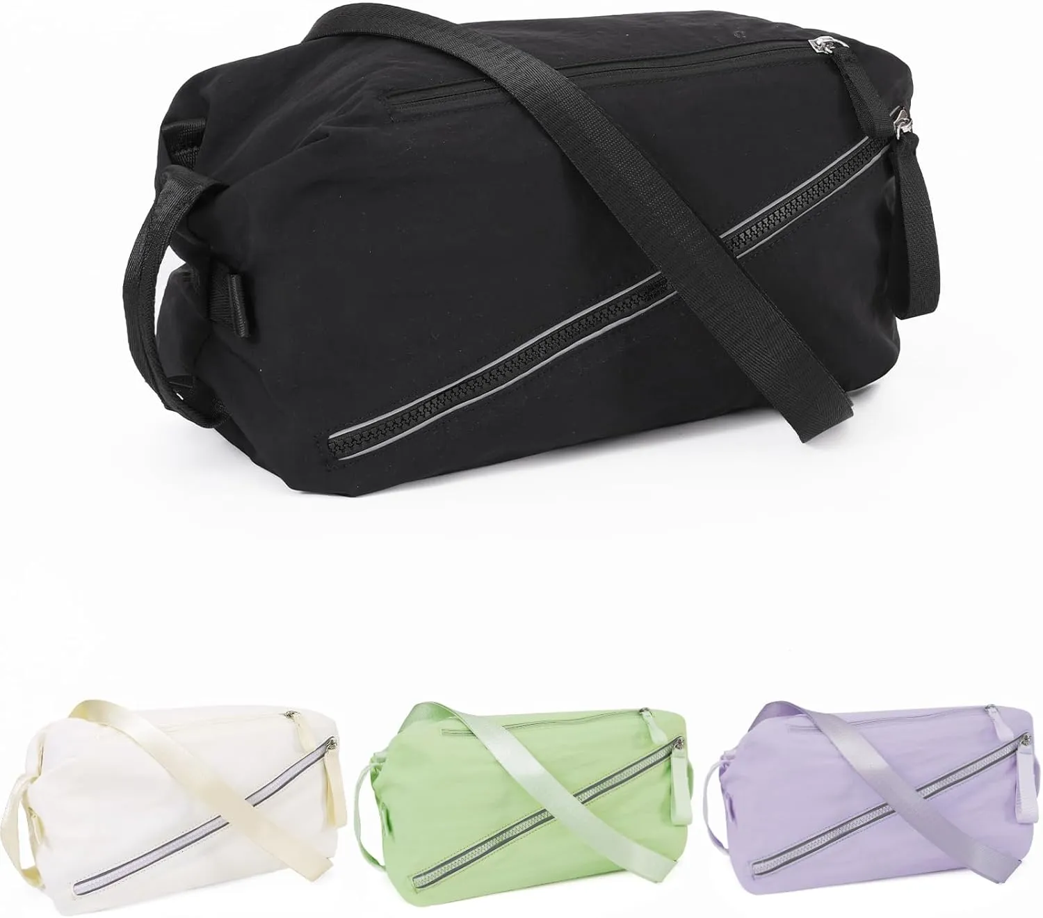 BAPHITY Small Gym Bag for Women Men,Cute Lightweight Duffle Crossbody Weekender Bags,Mini Waterproof Sport Sling Workout 3 in 1 Bags,Suitable for Gym Work Swimming Yoga Fitness Travel - Black (8L)