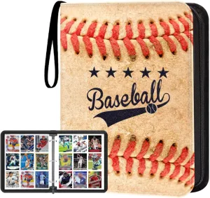 Baseball Card Binder with 900 Pockets, Sports Trading Card Binder, Collectible Trading Card Albums with 50 Pages Card Sleeves to Organize and Protect Baseball Trading Cards for Collectors