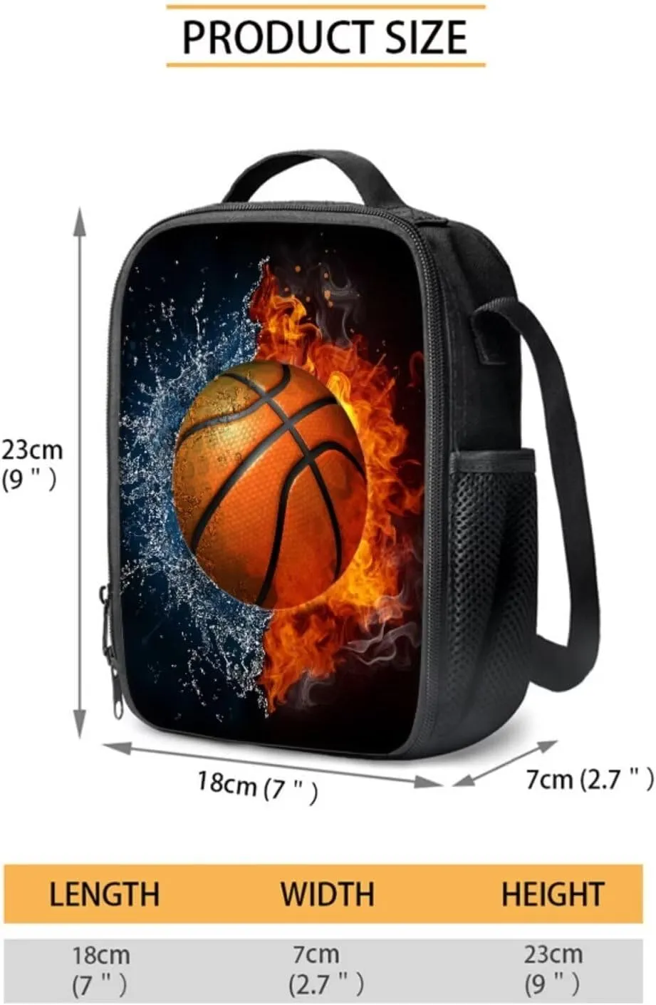 Basketball Backpack With Lunch Box Bookbags for 6Th Grade Girls School Bag 3-in-1 Bookbag Set for Teen Girls Boys Schoolbag Elementary Preschool Bookbag