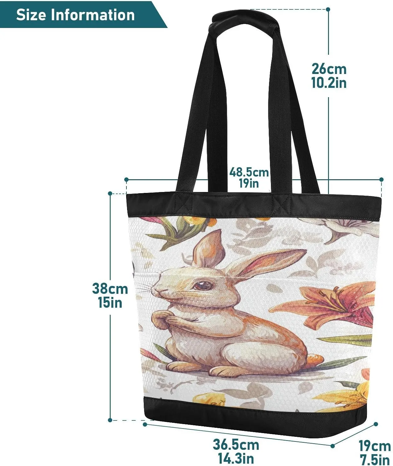 Beach Bag for Women Waterproof Sandproof Mesh Beach Tote Bag with Zipper and Pockets 1F