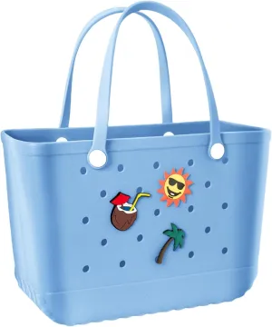 Beach Bag Rubber Beach Tote Bag- Rubber Tote Bags Waterproof Handbag for Women, Extra Large Travel Bag for Pool Boat Sports