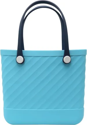 Beach Bag Rubber Tote No-holes Sandproof Waterproof Tote Bag with Zipper Pocket for Pool Boat Sports Getaway bag