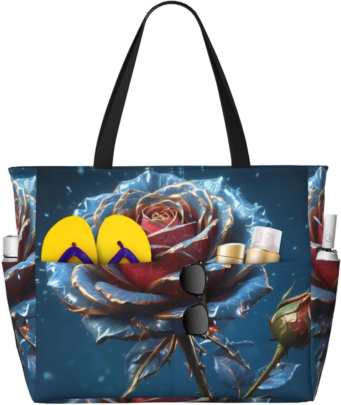 Beach Bags for Women Large Waterproof Sandproof Beach Tote Swim Pool Bag with Zipper for Travel Vacation