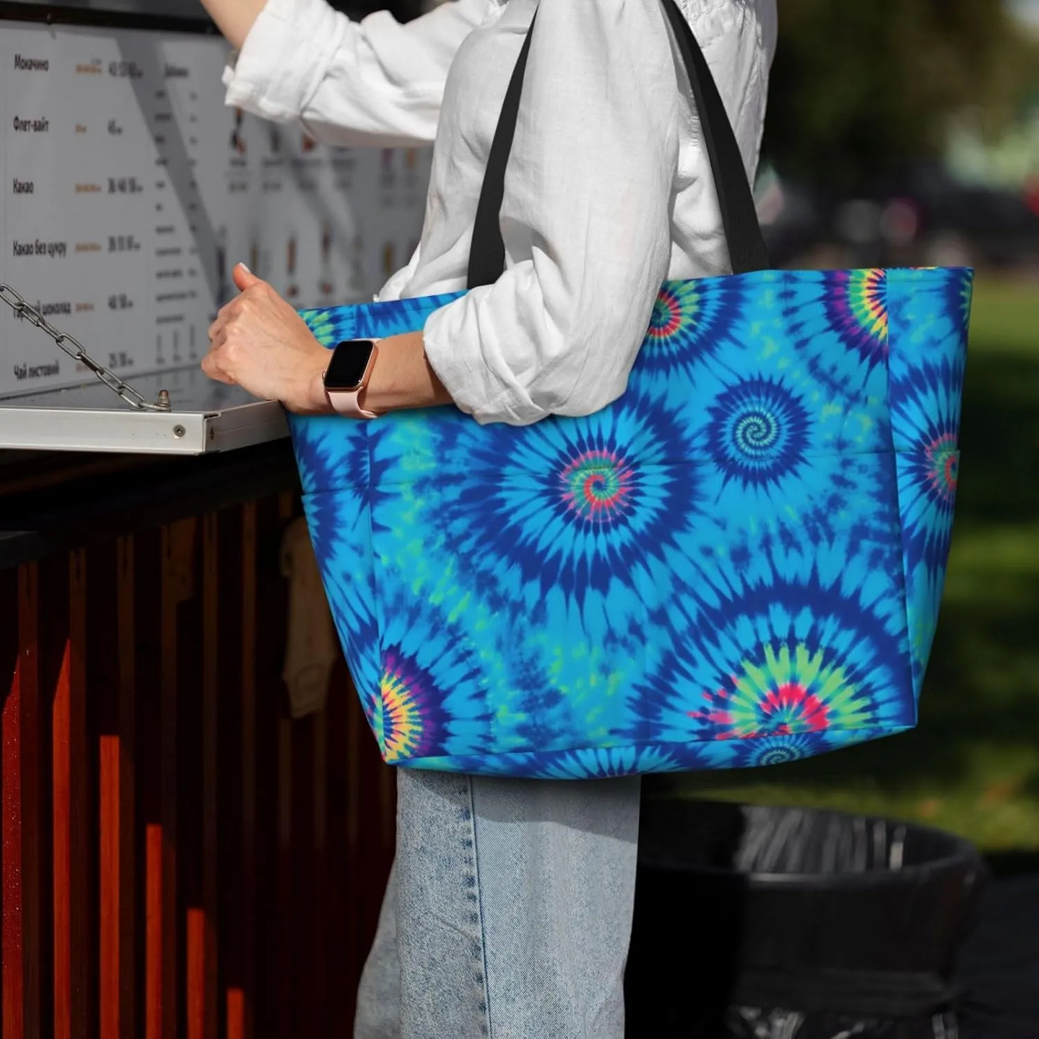 Beach Bags for Women Waterproof Sandproof Women Tote Bag, Large Beach Bag with Zipper for Gym Travel Vocation
