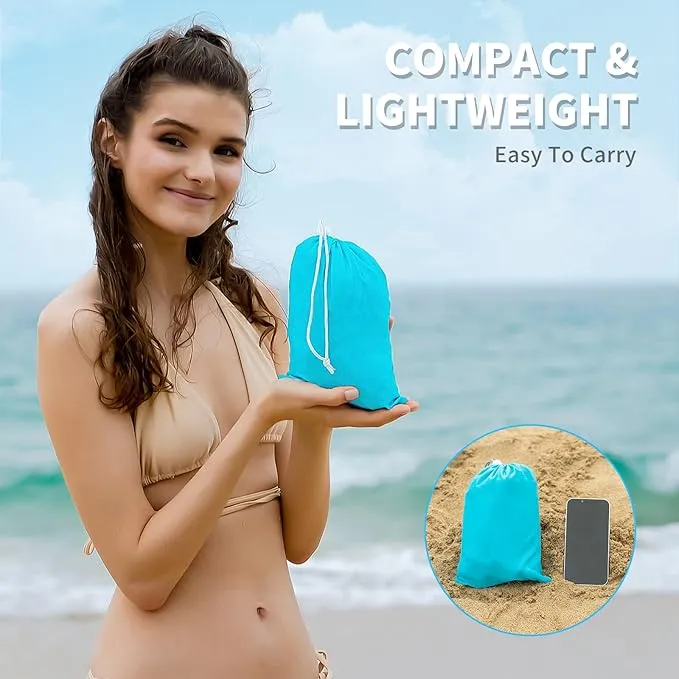 Beach Blanket, 108''*96''(274 * 243cm) Waterproof Sandproof Picnic Blankets for 4-6 Adults, Oversized Lightweight Beach Mat, Big & Compact Picnic Mat for Travel, Camping, Hiking, Beach