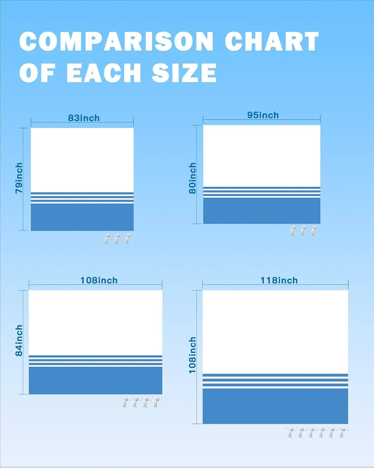 Beach Blanket Blue White Stripes Geometry Sandproof Waterproof Beach Mat Modern Minimalist Sand Free Mat Quick Drying Beach Essentials for Vacation Lightweight with 4 Stakes & Corner Pockets 118"x108"
