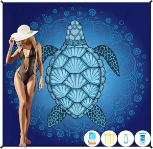 Beach Blanket Oversized Extra Large 78" X 81",Waterproof Sandproof Beach Blanket 1-7 Adults Lightweight Durable for Travel Camping Hiking Picnic