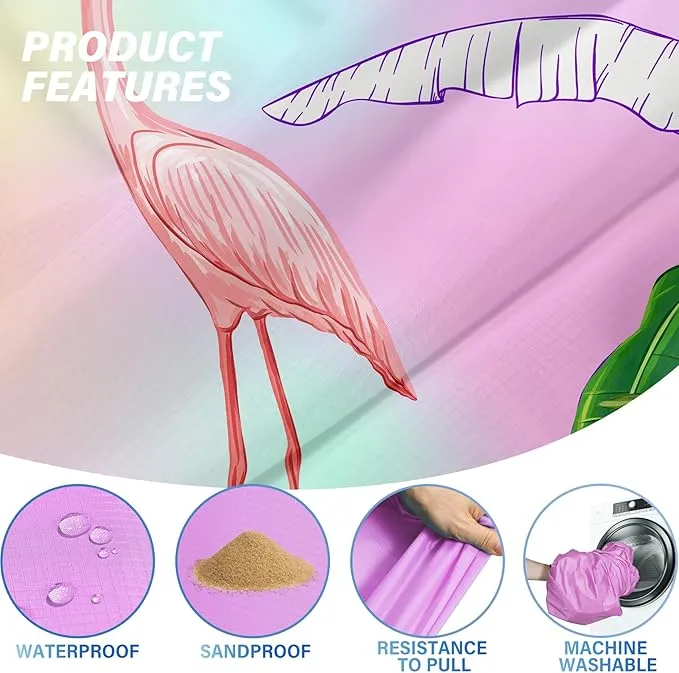 Beach Blanket Oversized Extra Large 78" X 81",Waterproof Sandproof Beach Blanket 1-7 Adults Lightweight Durable for Travel Camping Hiking Picnic