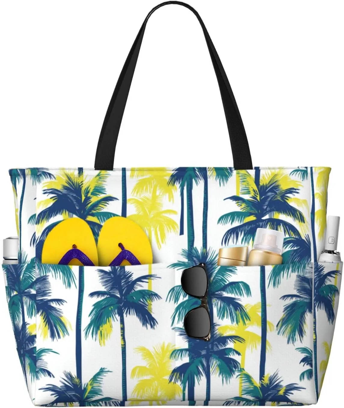 Beach Tote Bag for Women Beach Bag Waterproof and Sandproof Tote Bag with Wet Bag Large Travel Bag for Weekend Travel