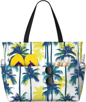 Beach Tote Bag for Women Beach Bag Waterproof and Sandproof Tote Bag with Wet Bag Large Travel Bag for Weekend Travel