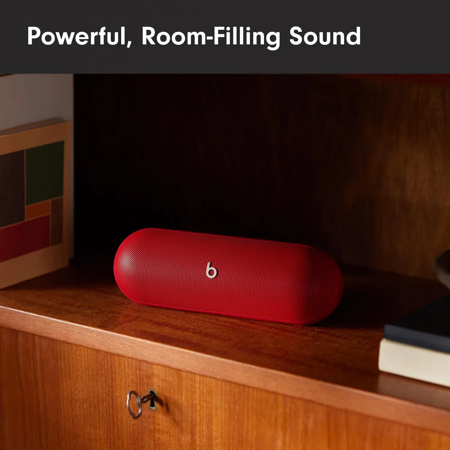 Beats Pill - Portable Bluetooth Speaker - Up to 24H Battery Life, Water Resistant, Bluetooth, Apple & Android Compatible, Seriously Loud Sound for Home, Outdoor and Travel – Statement Red