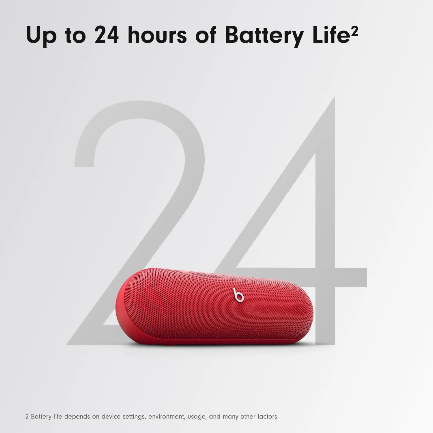 Beats Pill - Portable Bluetooth Speaker - Up to 24H Battery Life, Water Resistant, Bluetooth, Apple & Android Compatible, Seriously Loud Sound for Home, Outdoor and Travel – Statement Red