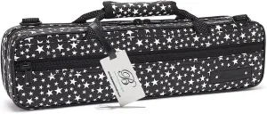 Beaumont "Starry Night" Flute Case With Shoulder Strap - C-Foot Flute Hard Case Cover - Lightweight Canvas C Case for Yamaha, Jupiter, Trevor James Flute Instrument Case