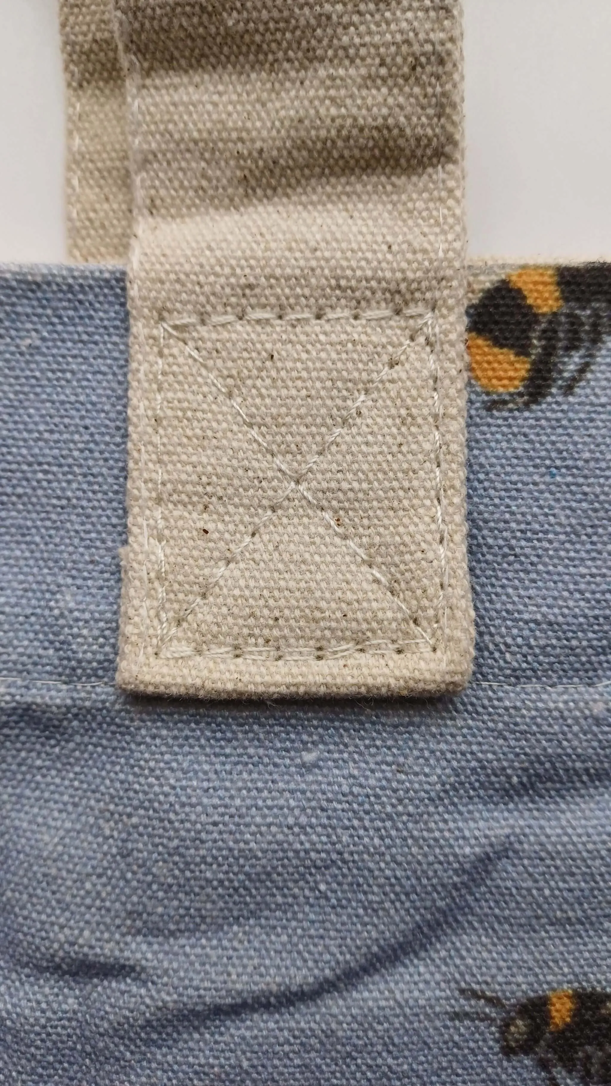 Bee Happy Shopping Tote Bag - 100% Natural Cotton