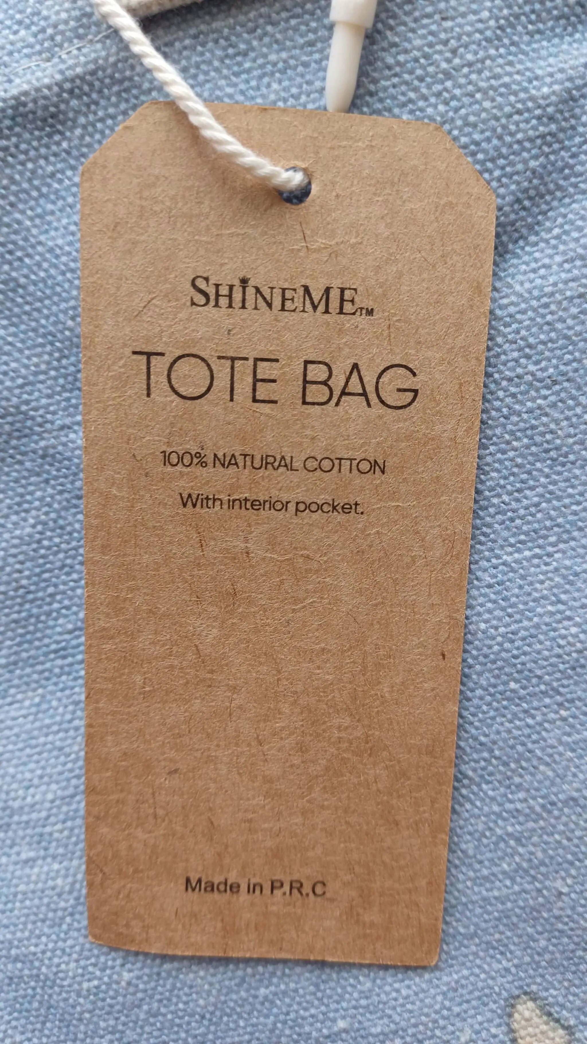 Bee Happy Shopping Tote Bag - 100% Natural Cotton