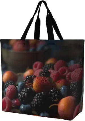 Berries on The Table Crossbody Bag Women's Fashion Tote Bag Shoulder Tote Bag Versatile Travel Shoulder Bag Fitness Tote Bag for Fitness Trips Out