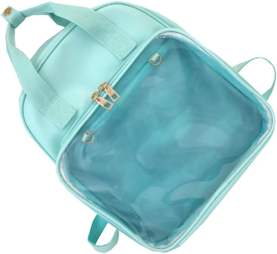 BESPORTBLE Pvc Candy Backpack School Bag for Ages Storage Compartment Convenient Zipper Design