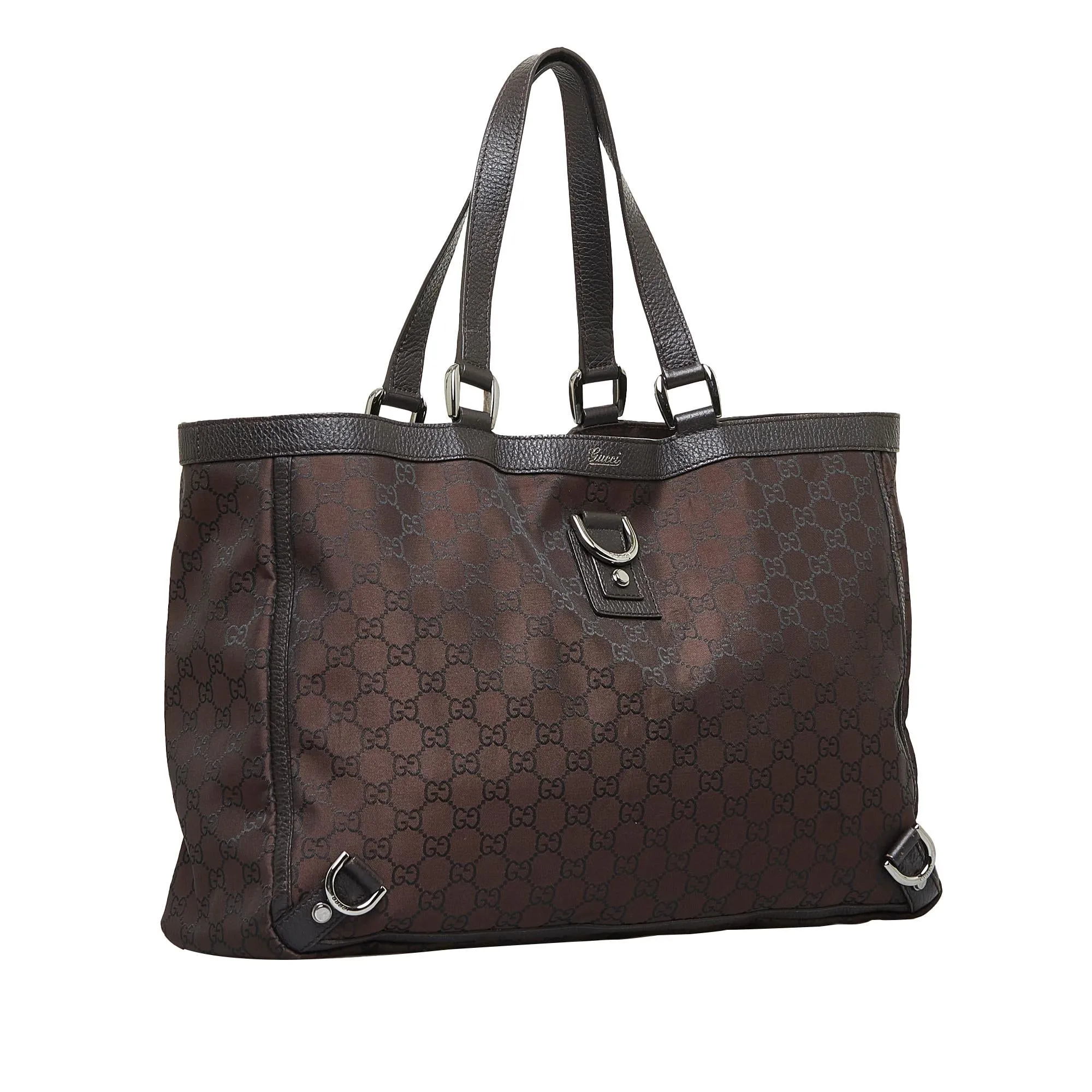 Best-reviewed Tote (SHG-AlBqMB) GG D-Ring Big offer Nylon Gucci Abbey