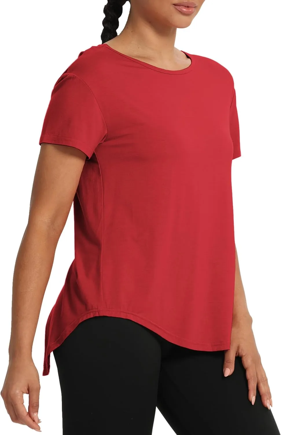 Bestisun Women Short Sleeve Workout Athletic Shirts Tie Back Sports Gym Tops Mesh Yoga Clothes