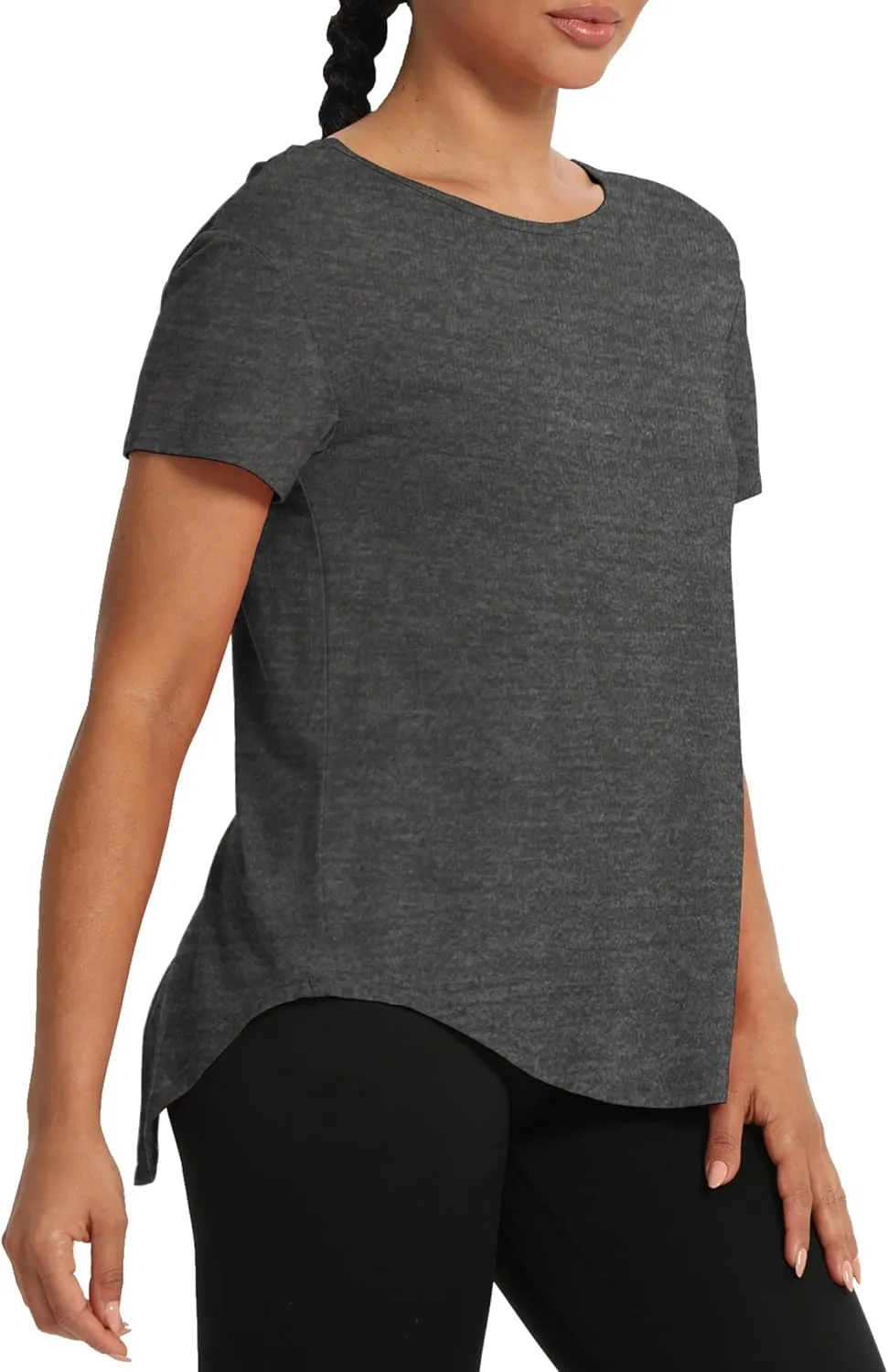 Bestisun Women Short Sleeve Workout Athletic Shirts Tie Back Sports Gym Tops Mesh Yoga Clothes