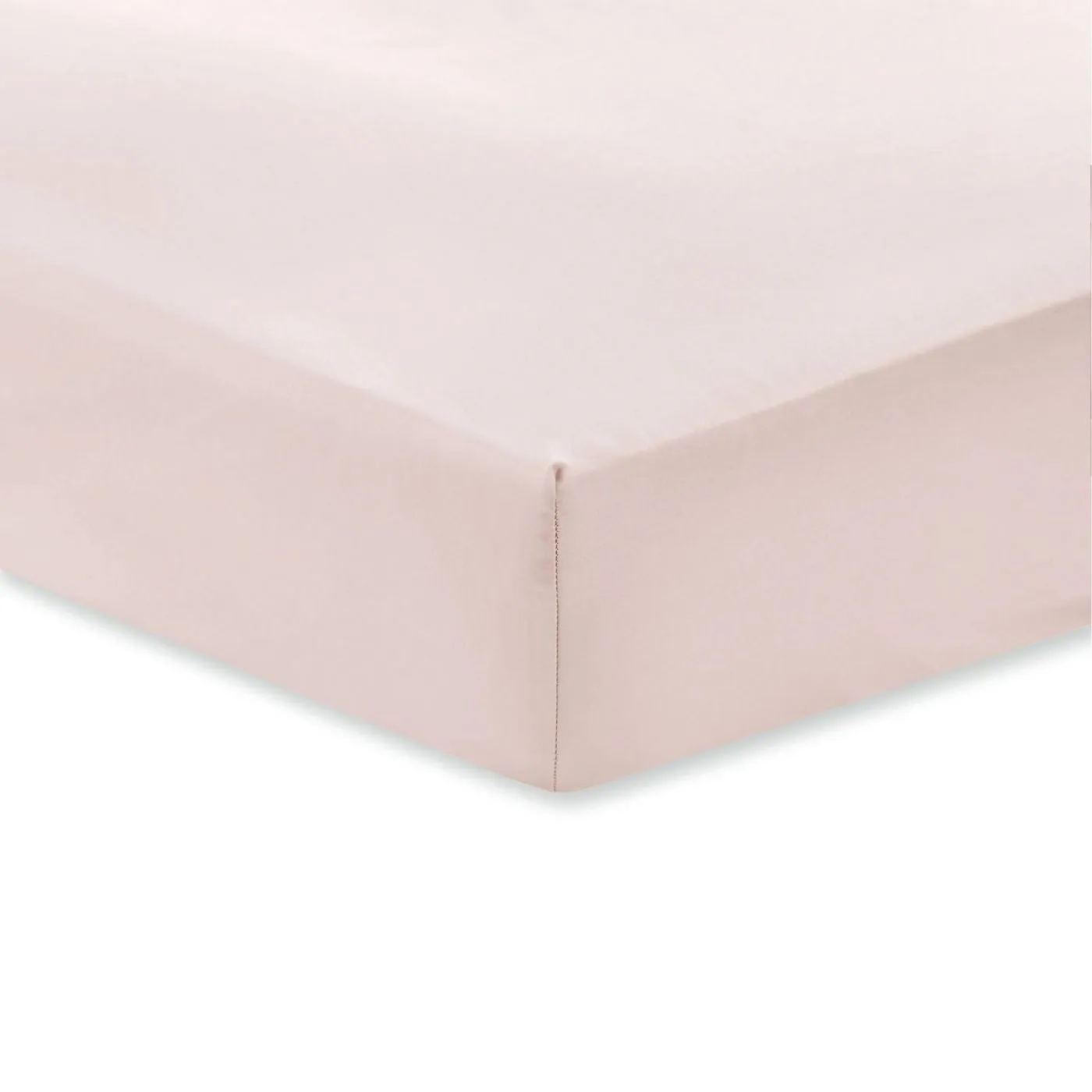 Bianca 400 TC Cotton Sateen Fitted Sheets | Blush
