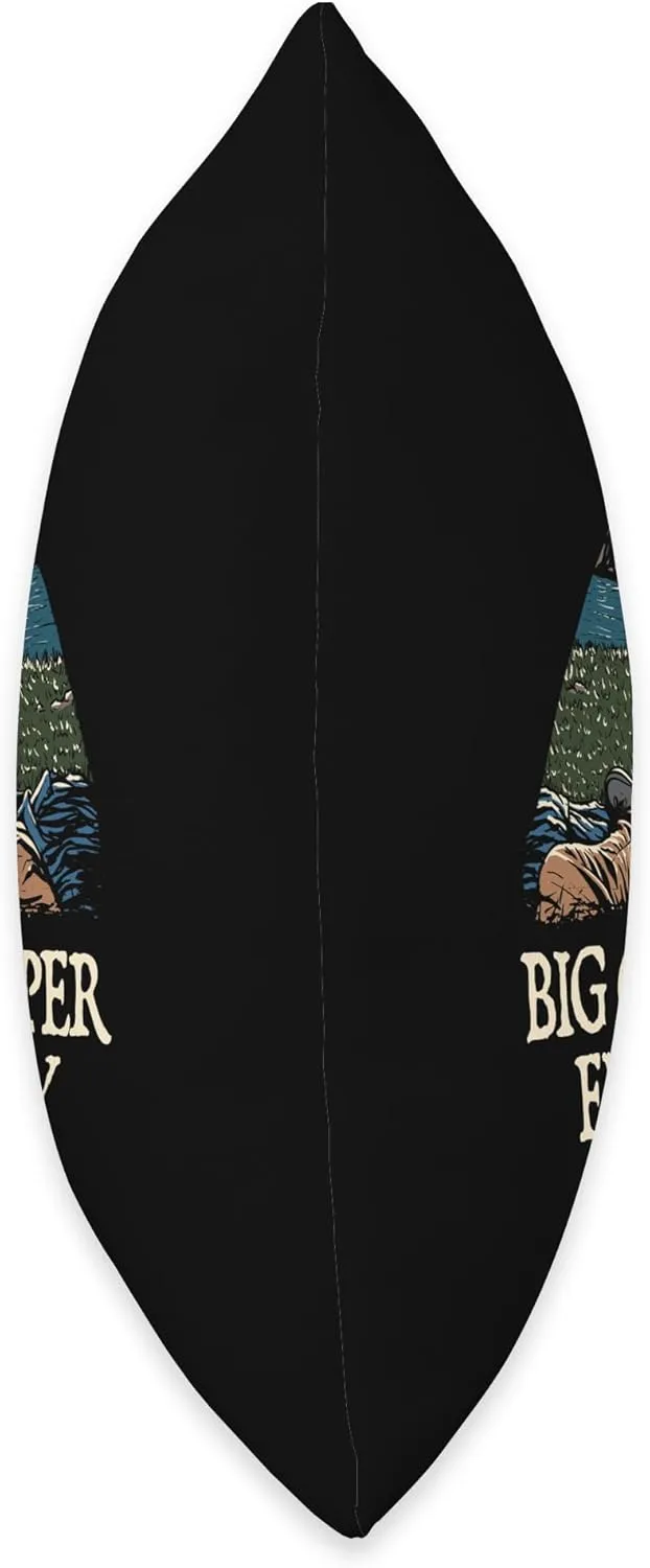 Big Camper Energy Hiking Camp Hiker Road Trip Summer Throw Pillow, 16x16, Multicolor