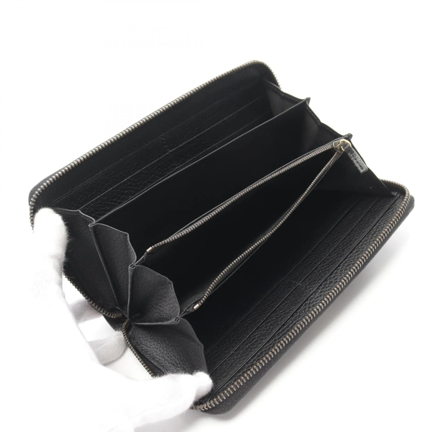 Big-ticket savings Wallet Gucci Leather Price-reduced Black Bamboo