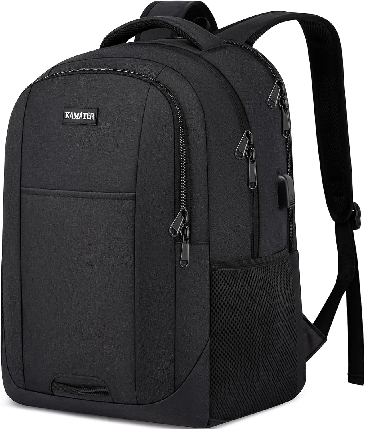 Black Backpack for School, School BackPack for Teens, Girls and Boys, with 15.6 inch Laptop Bookbag for College, Large Computer Back Pack with Compartments for Men & Women…