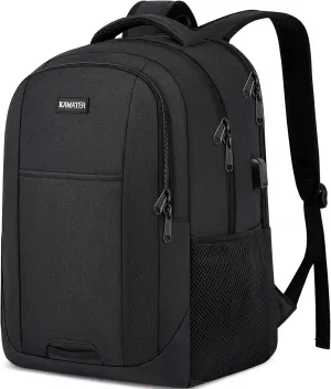 Black Backpack for School, School BackPack for Teens, Girls and Boys, with 15.6 inch Laptop Bookbag for College, Large Computer Back Pack with Compartments for Men & Women…