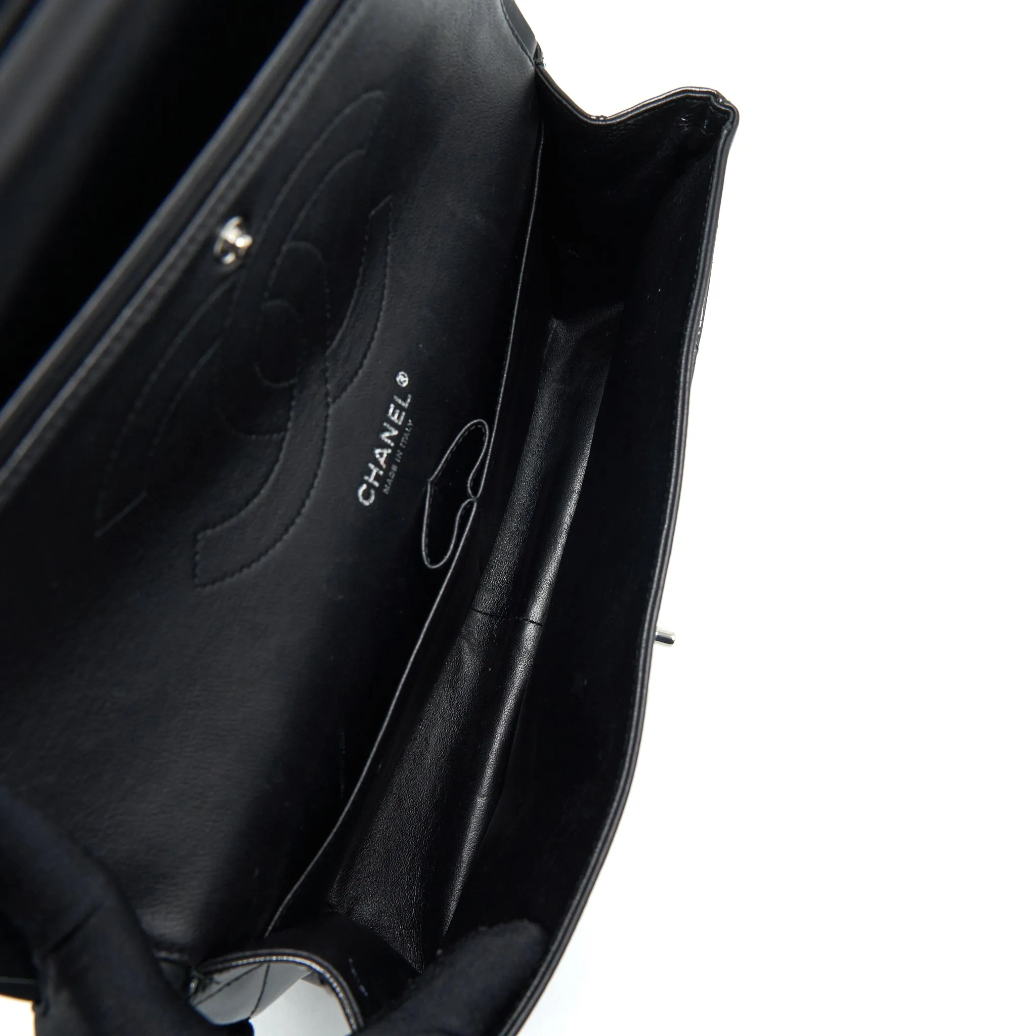 Black Flap Classic Jumbo Buy-one-get-one Proactive support Patent Bag Chanel