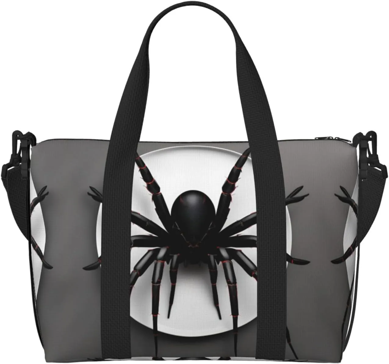 Black Spider Duffel Bags for Traveling - Lightweight Personal Item Travel Bags, Gym Bags for Men and Women