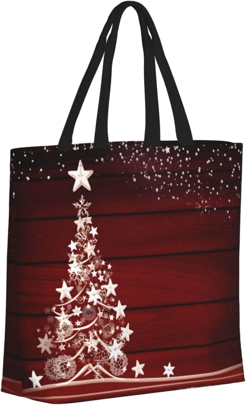Black Sunflowers Tote Bag for Women, Reusable Grocery Shopping Tote Bags with Zipper, Casual Shoulder Bag Handbags