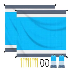 Blanket Portable Camping Resistant Sandproof (2-4) Mat 79"x83" Outdoor for Blankets Blanket Lightweight 2 Water Large Beach Picnic sandproof BREENHILL Pack Large selection Bulk pricing Beach Blanket Family