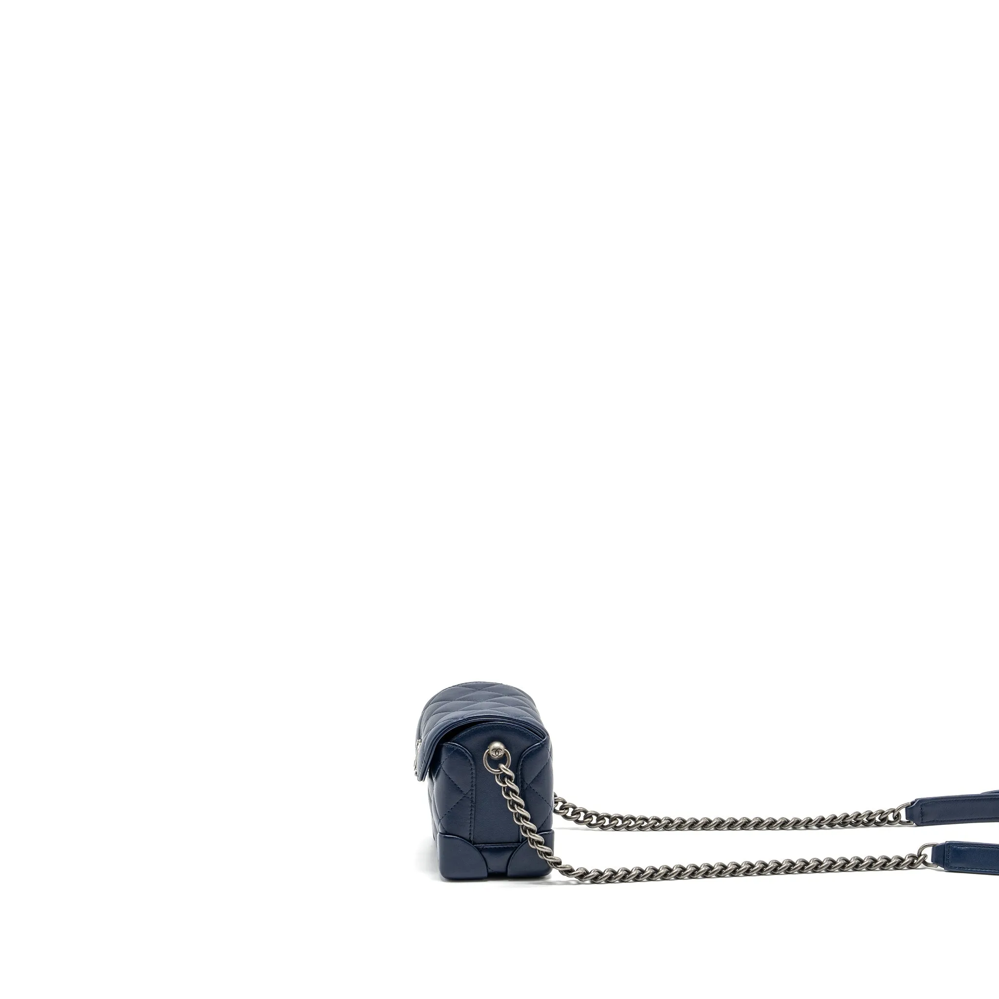 blue bag Flap 20C Ruthenium hardware mini Rapid support trunk Navy Chanel Early-bird price Calfskin