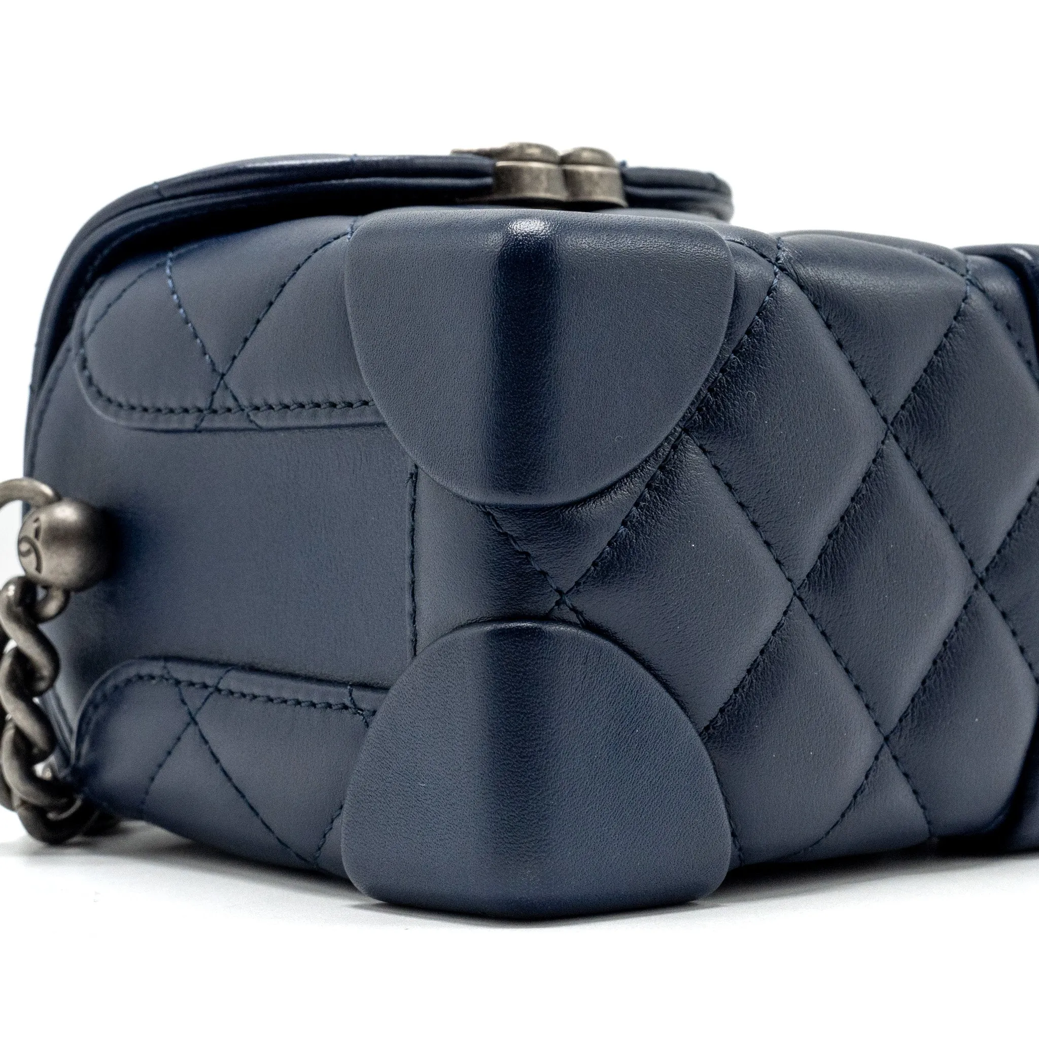 blue bag Flap 20C Ruthenium hardware mini Rapid support trunk Navy Chanel Early-bird price Calfskin