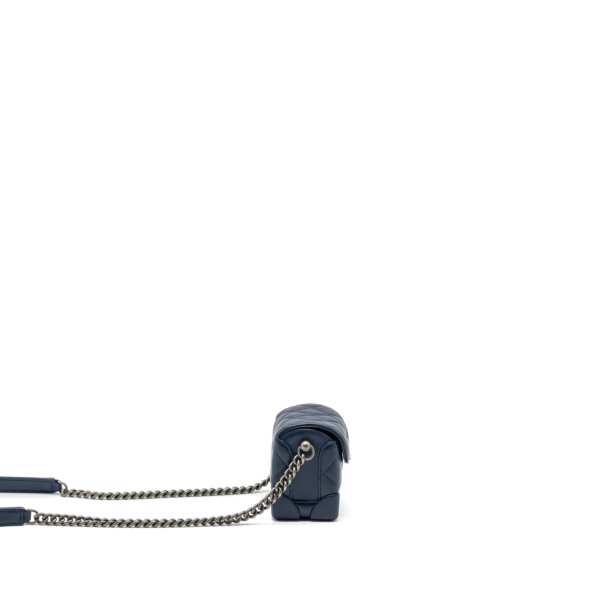 blue bag Flap 20C Ruthenium hardware mini Rapid support trunk Navy Chanel Early-bird price Calfskin