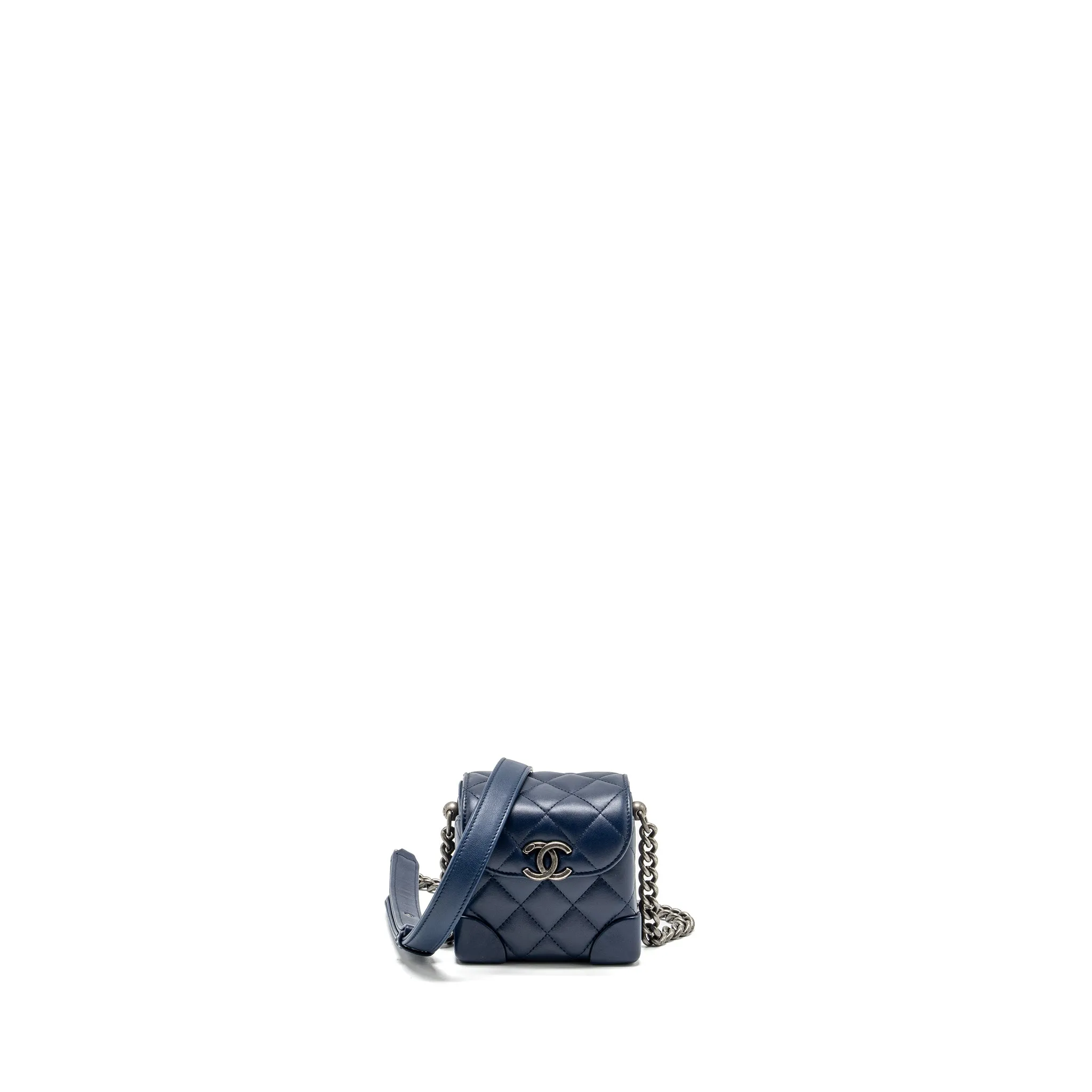 blue bag Flap 20C Ruthenium hardware mini Rapid support trunk Navy Chanel Early-bird price Calfskin