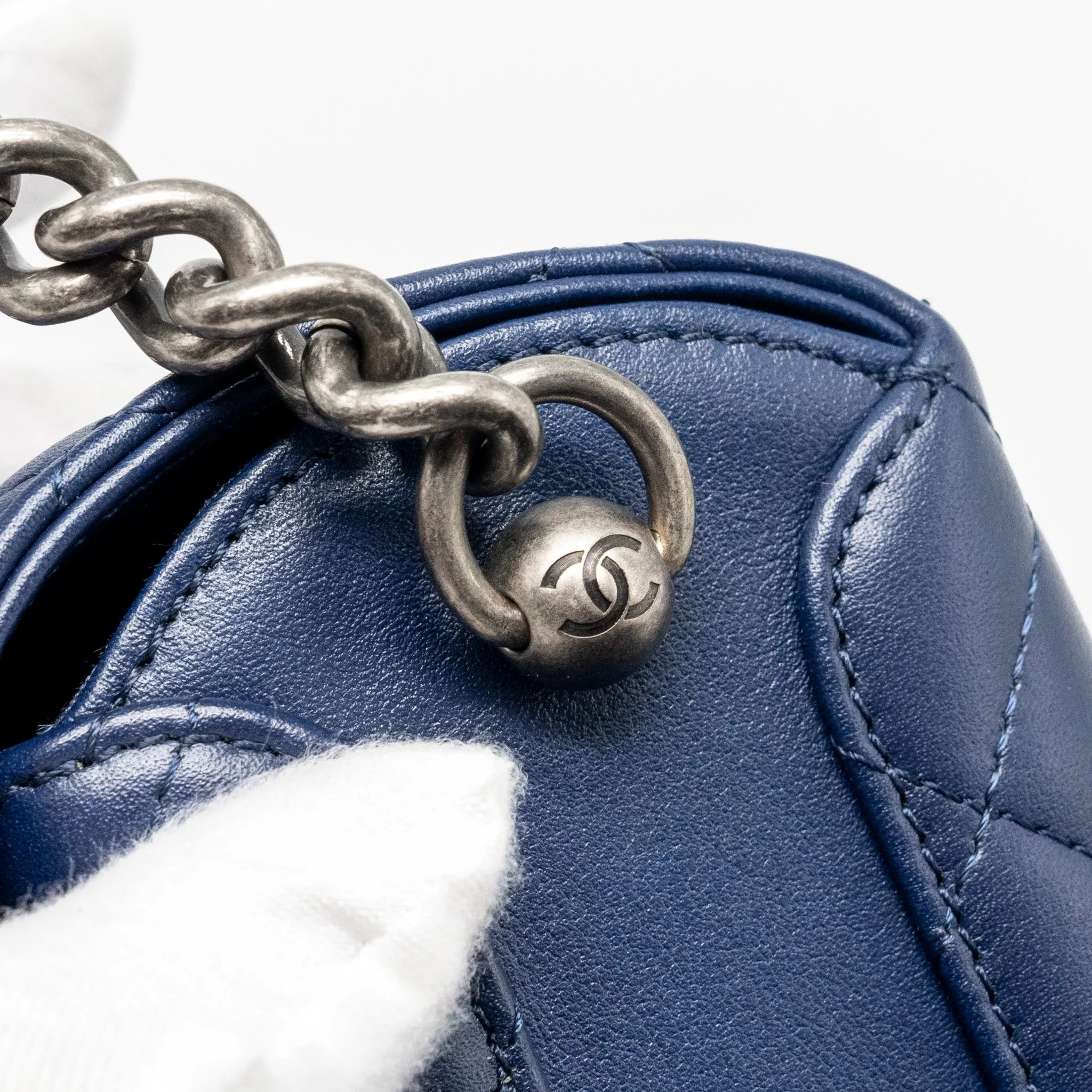 blue bag Flap 20C Ruthenium hardware mini Rapid support trunk Navy Chanel Early-bird price Calfskin