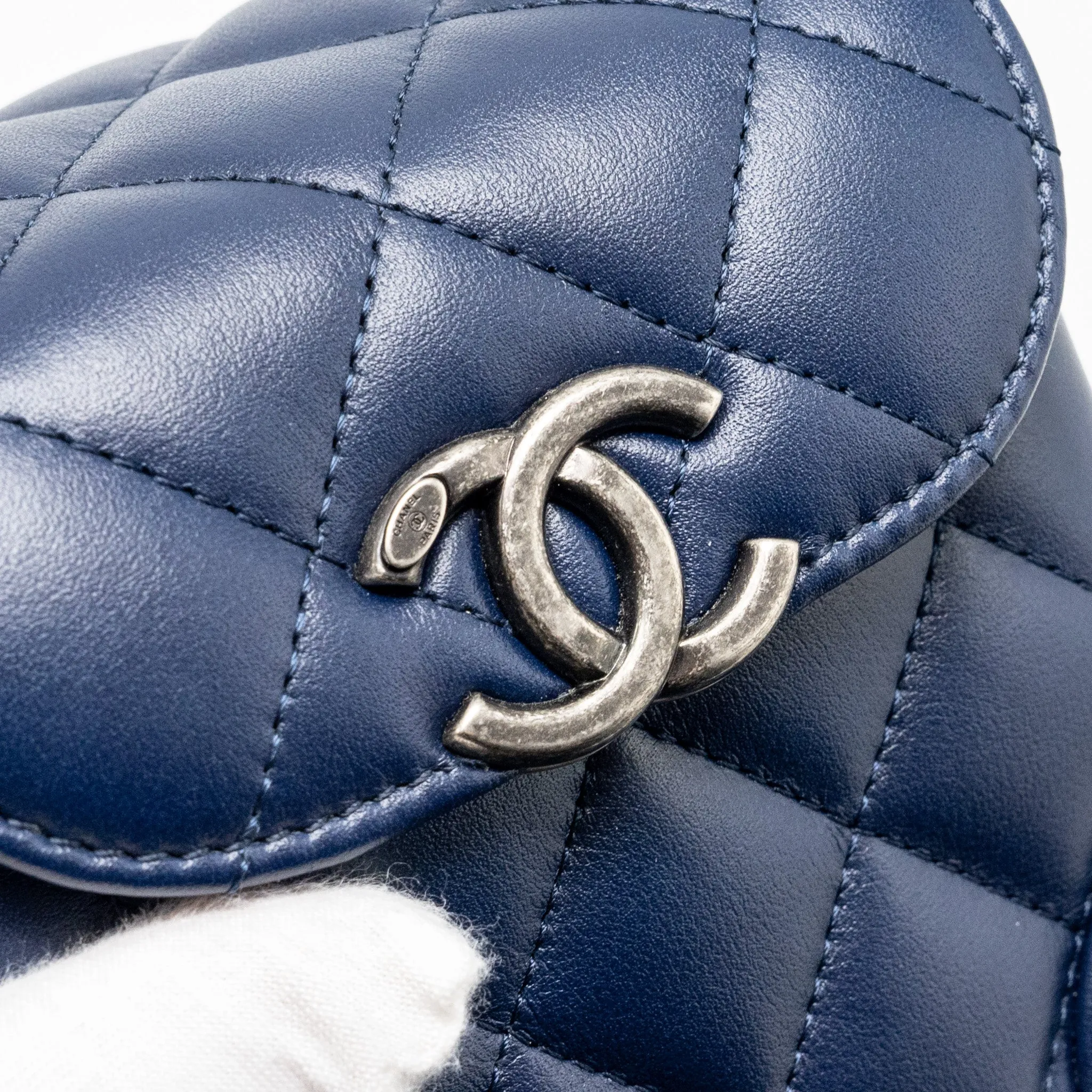 blue bag Flap 20C Ruthenium hardware mini Rapid support trunk Navy Chanel Early-bird price Calfskin