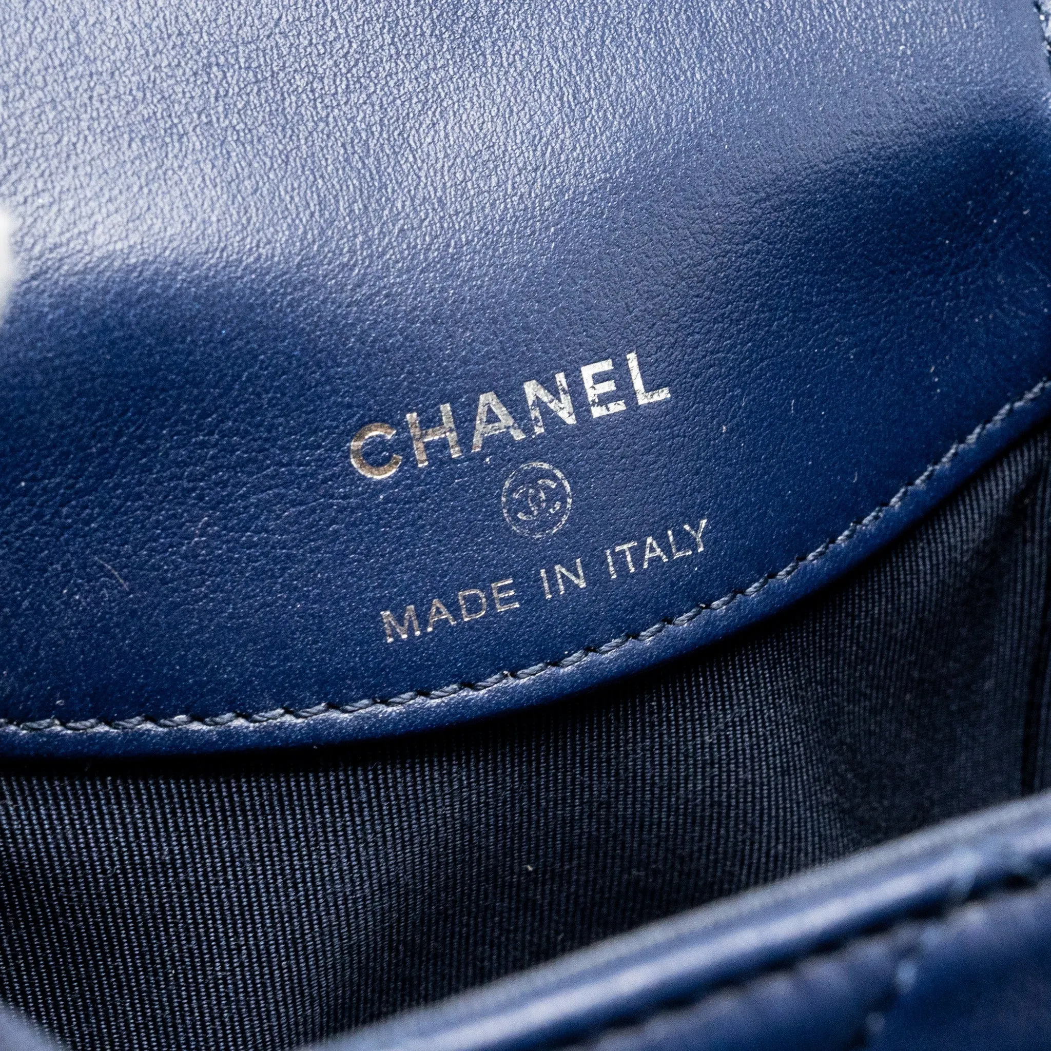 blue bag Flap 20C Ruthenium hardware mini Rapid support trunk Navy Chanel Early-bird price Calfskin
