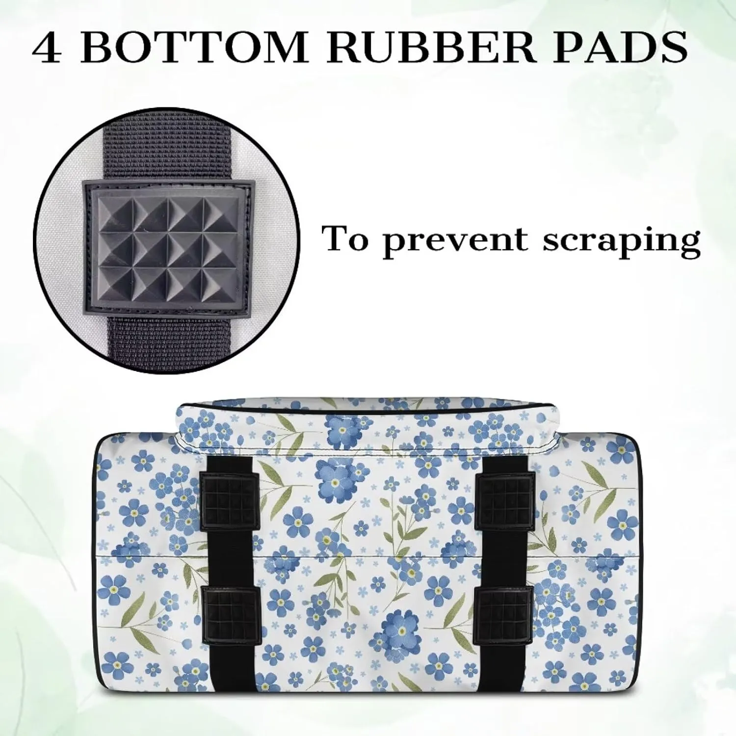 Blue Flower Sewing Machine Carrying Cases Sewing Machine Hard Case for Most Standard Sewing Machines Easy to Remove and Wash High Capacity Cover for Sewing Machine
