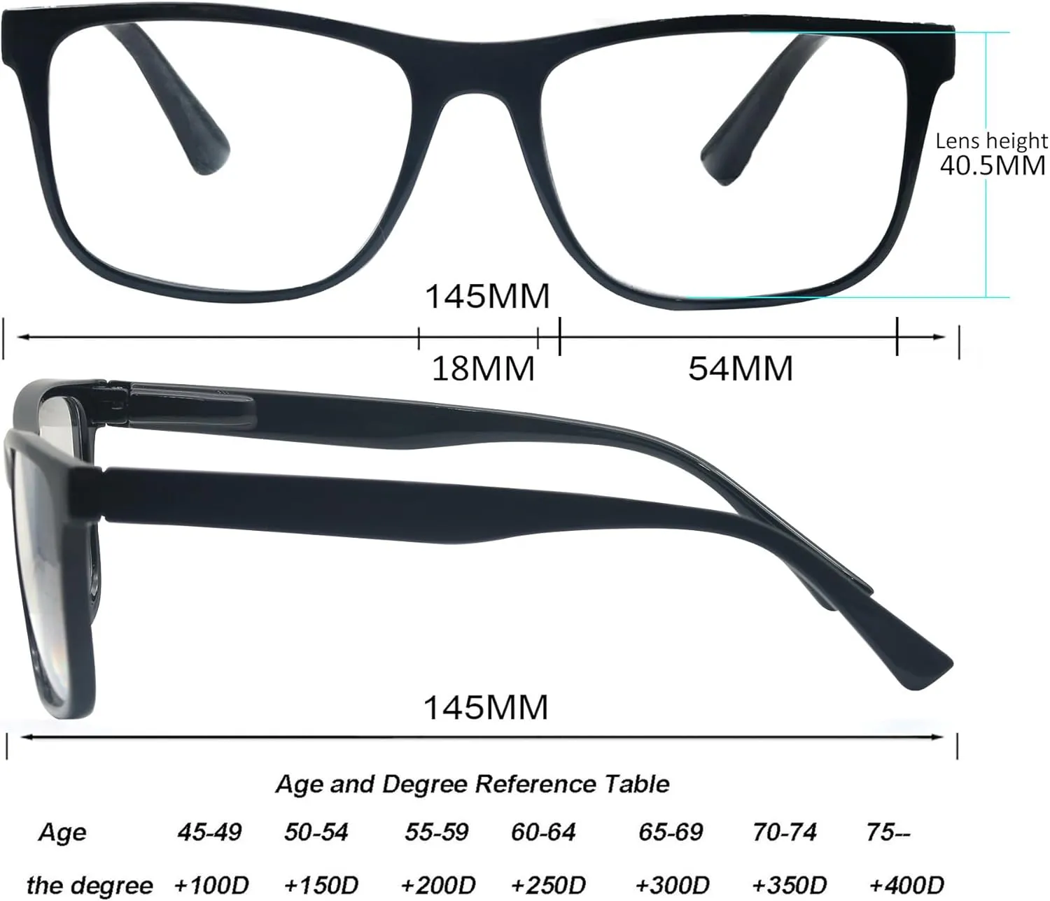Blue Light Blocking Reading Glasses Men Large Oversized Square Readers Wide fit Cheaters for Men W/Big Head/Large Face