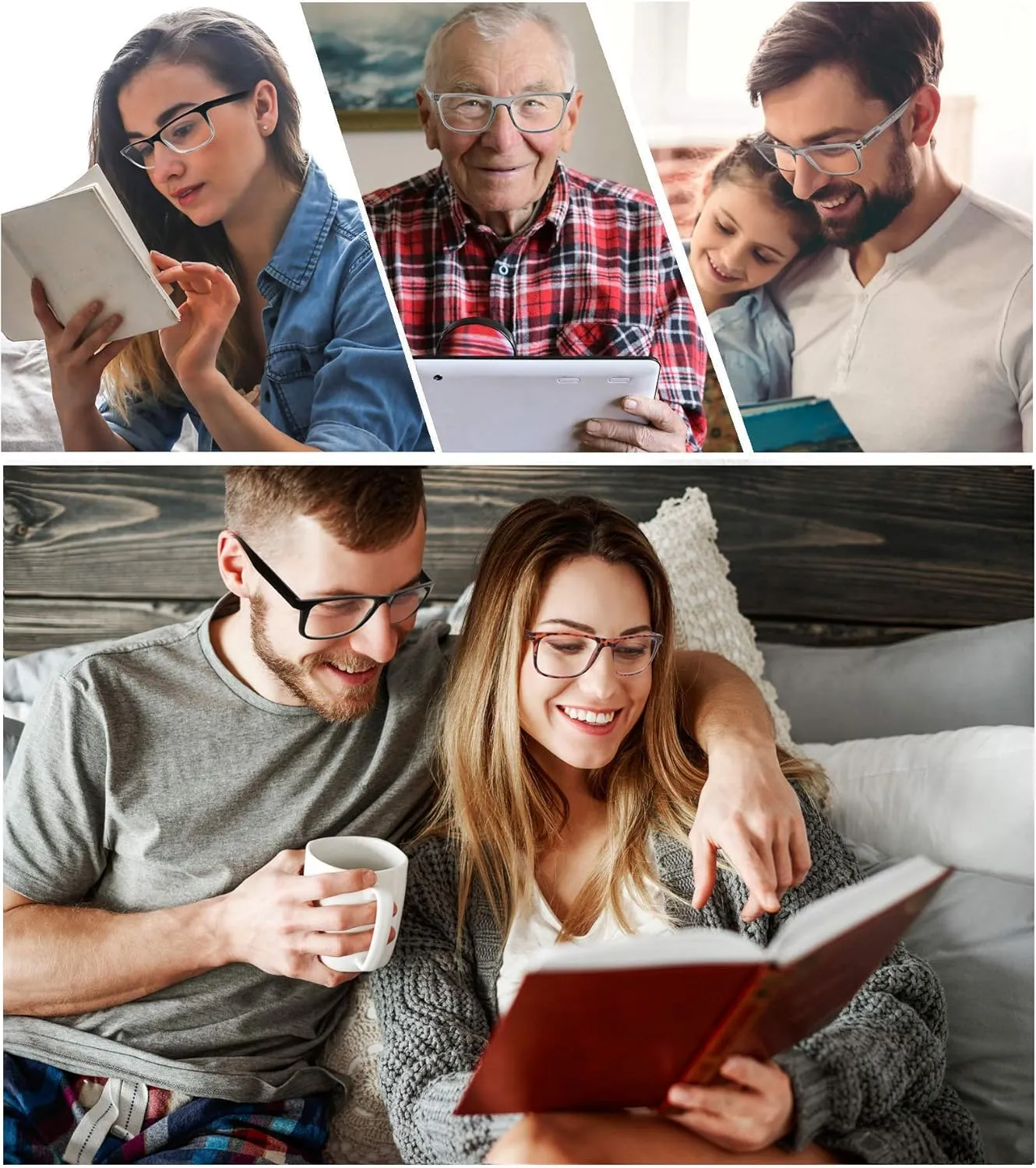 Blue Light Blocking Reading Glasses Men Large Oversized Square Readers Wide fit Cheaters for Men W/Big Head/Large Face