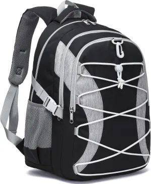 BLUEFAIRY Middle High School Backpack for Boys Girls Large Bookbag with Laptop Compartment Back to School Book Bags for Teens Teenagers Mochilas Escolares para Niños Niñas (Black/Gray, Solid)