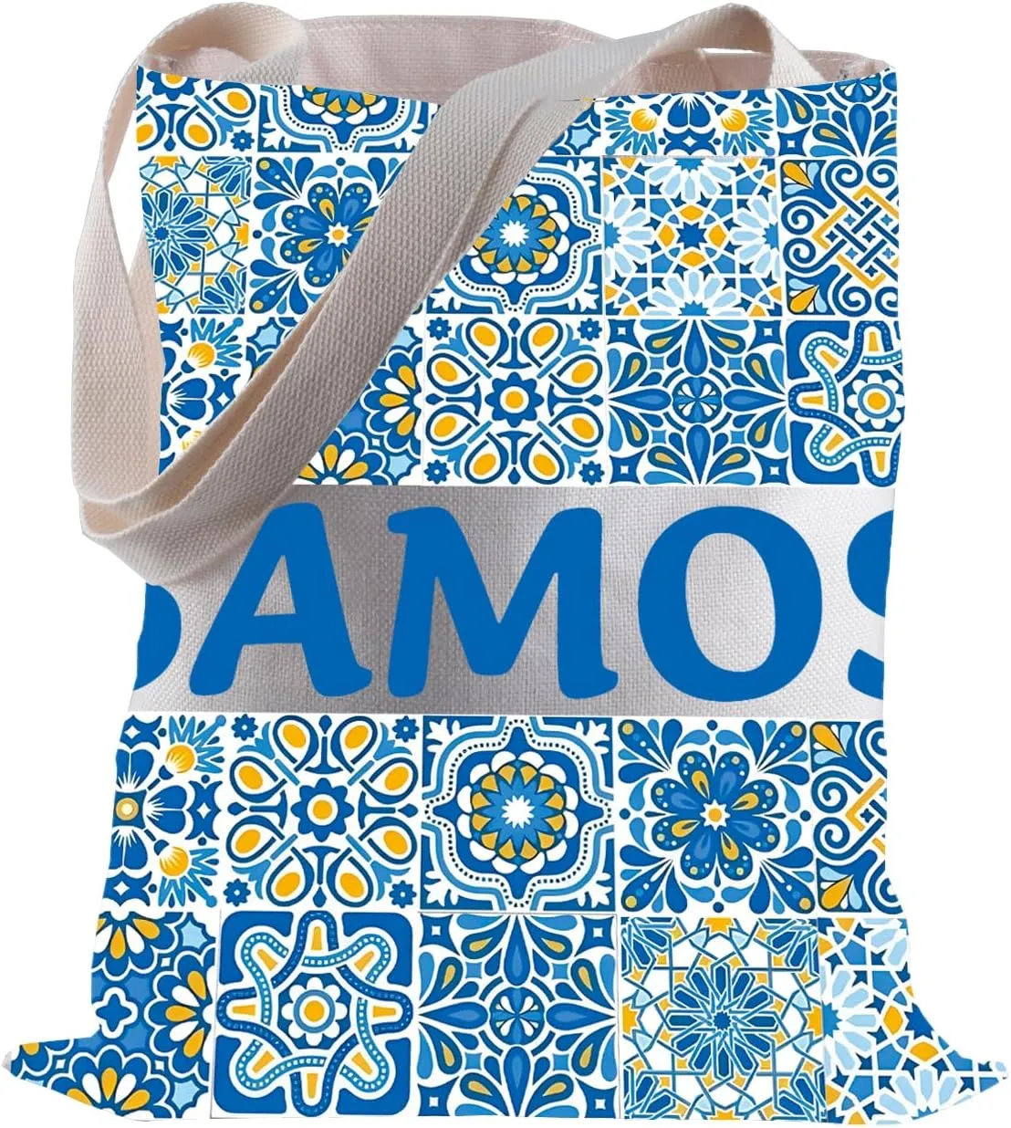 BLUPARK Samos Shopping Bag Samos Travel Gift Samos Themed Shoulder Bag Samos Greece Gift