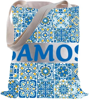 BLUPARK Samos Shopping Bag Samos Travel Gift Samos Themed Shoulder Bag Samos Greece Gift