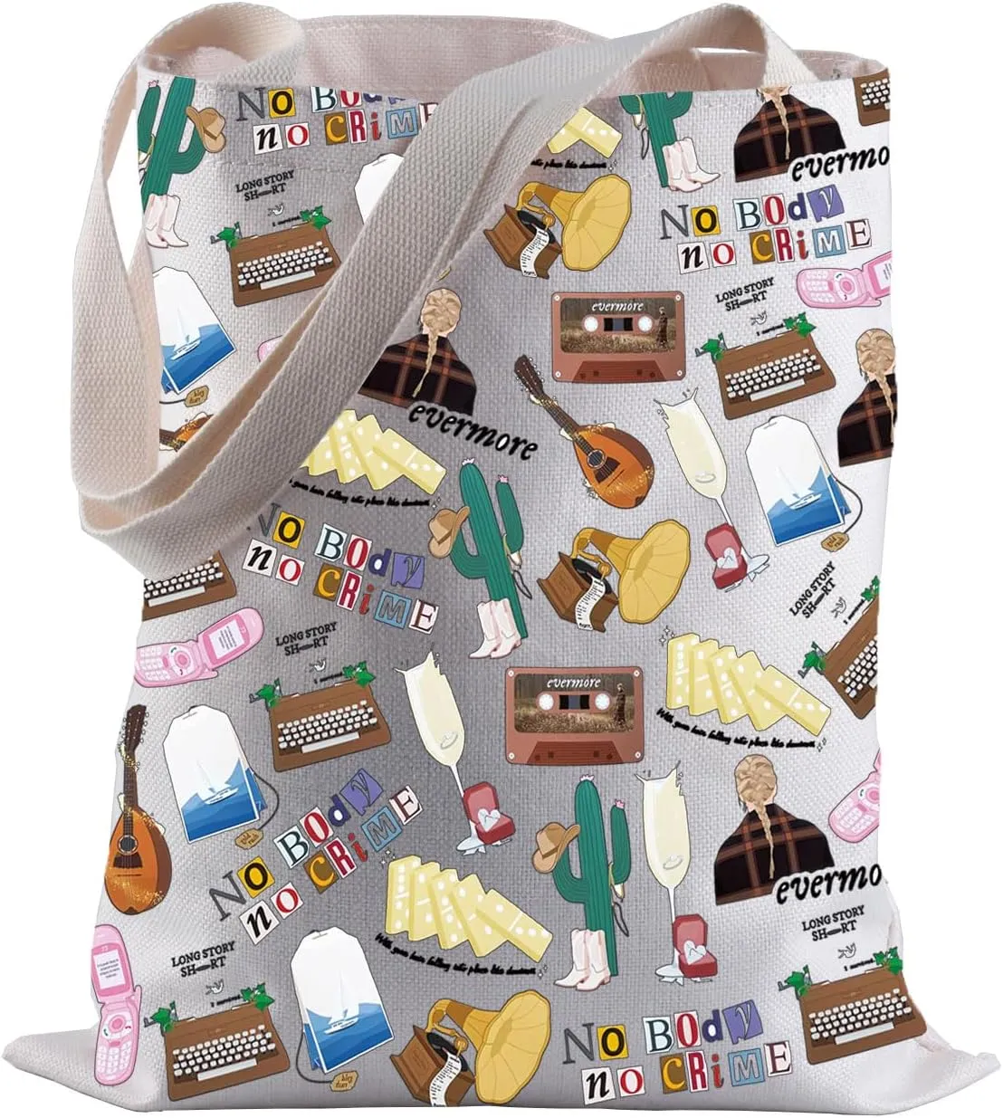 BLUPARK Singer Inspired Tote Bag Album Lover Gift Come Back Stronger Shopping Bag for Fans